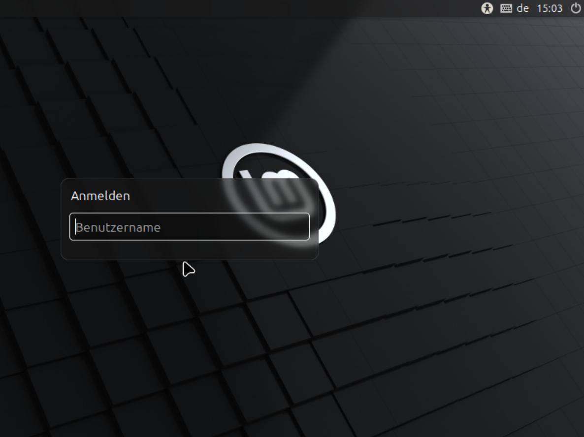 der Anmeldebildschirm des virtuellen Computers der Anmeldebildschirm des virtuellen Computers